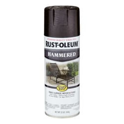 Rust-Oleum  Stops Rust  Hammered  Black  Spray Paint  12 oz. 