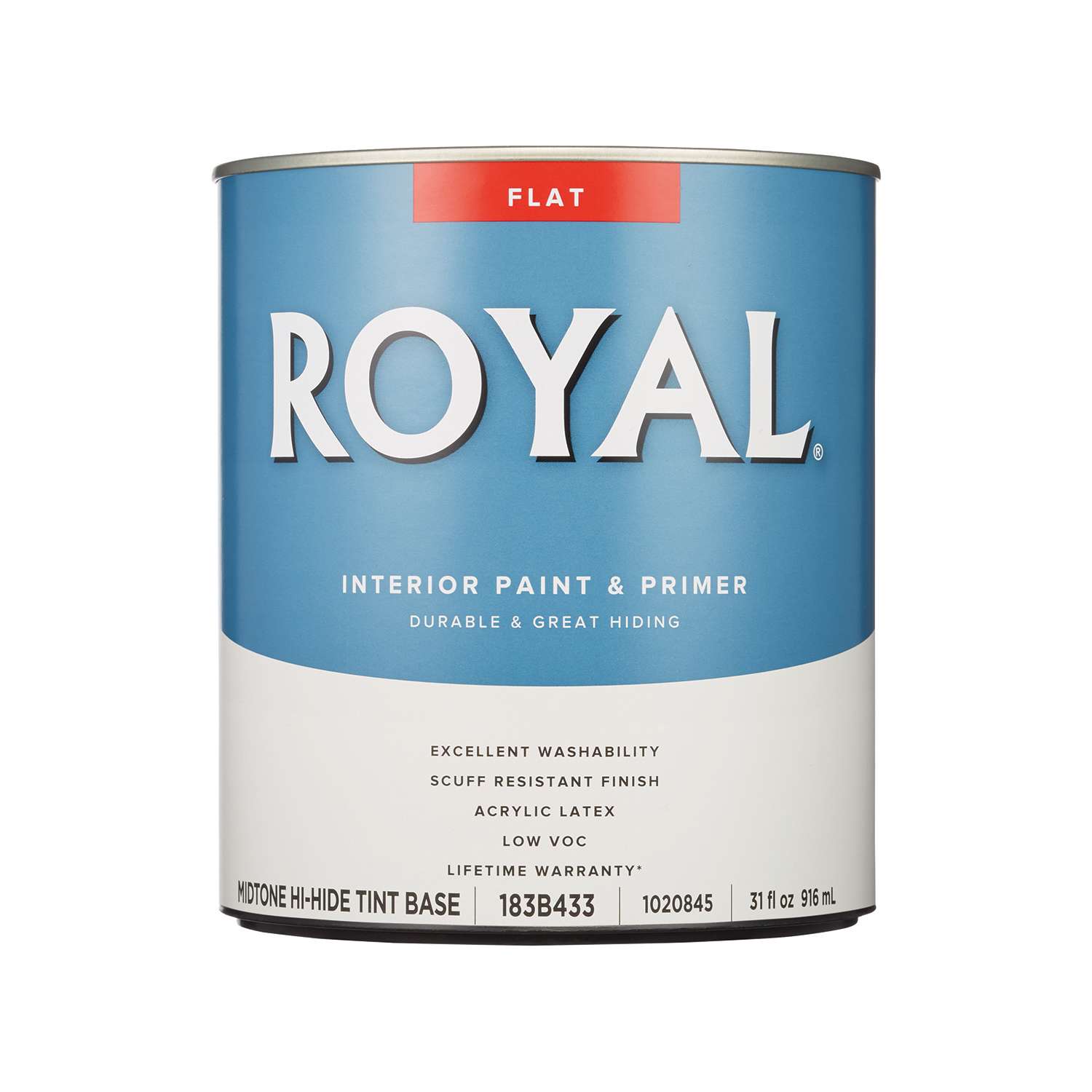 Royal Flat Tint Base MidTone Base Paint and Primer Interior 1 qt Ace