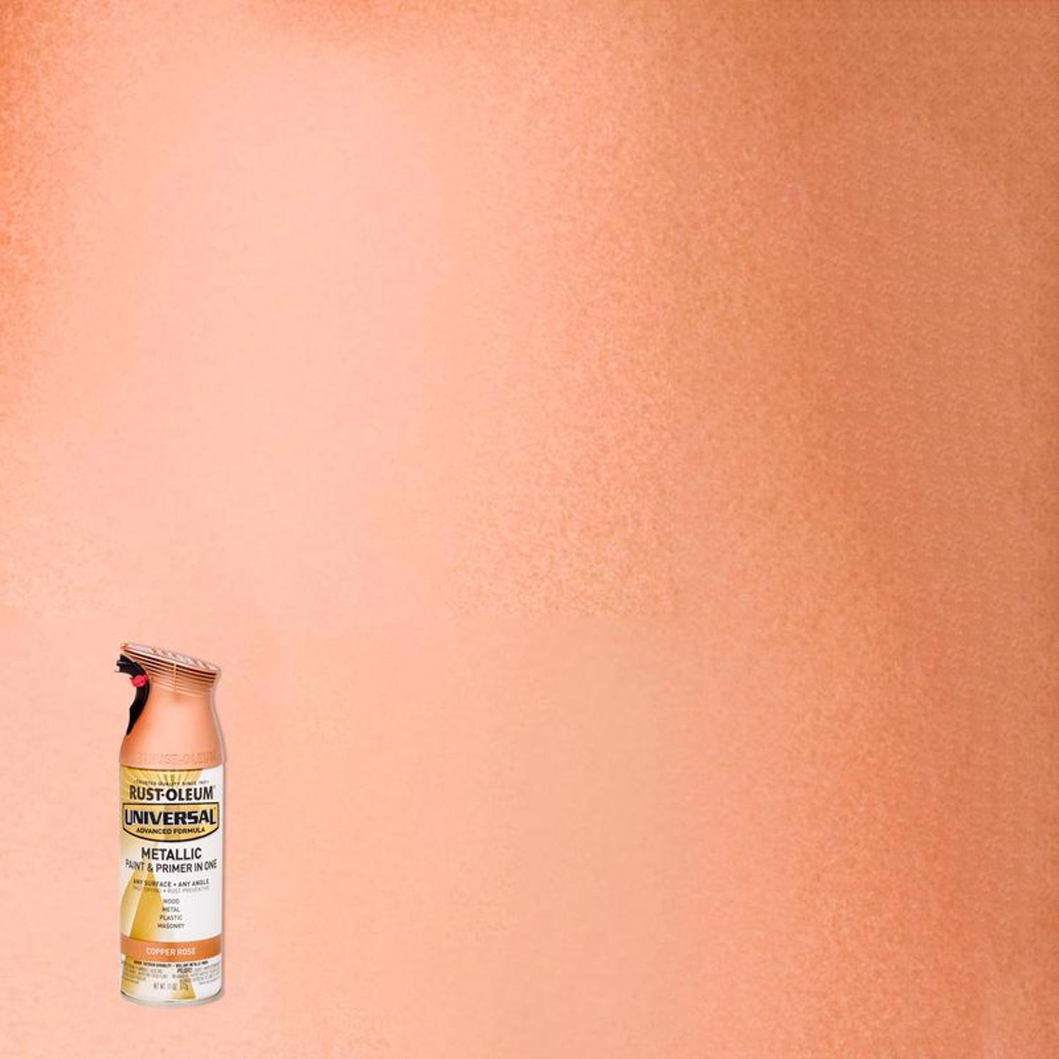Rust Oleum Universal Metallic Copper Rose Metallic Spray Paint 11 oz Mfr 314559 Ace Hardware