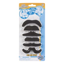 Toysmith Little Joker Fake Moustaches Toy Black 6 pc