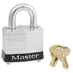 Master Lock 1-9/16 in. W Laminated Steel 4-Pin Tumbler Exterior Padlock