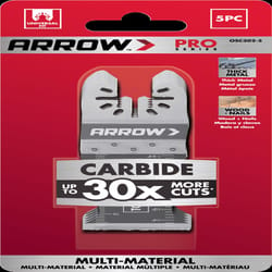 Arrow Pro 1-3/8 in. Bi-Metal/Carbide Tipped Semi-Circle Flush Cut Saw Blade Multi-Material 5 pc