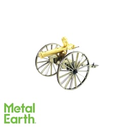 Metal Earth Wild West Gatling Gun 3D Model Kit Metal Multicolored 2 pc