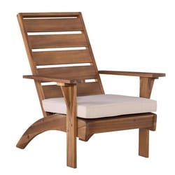 Linon Home Decor Brown Wood Frame Adirondack Chair Beige