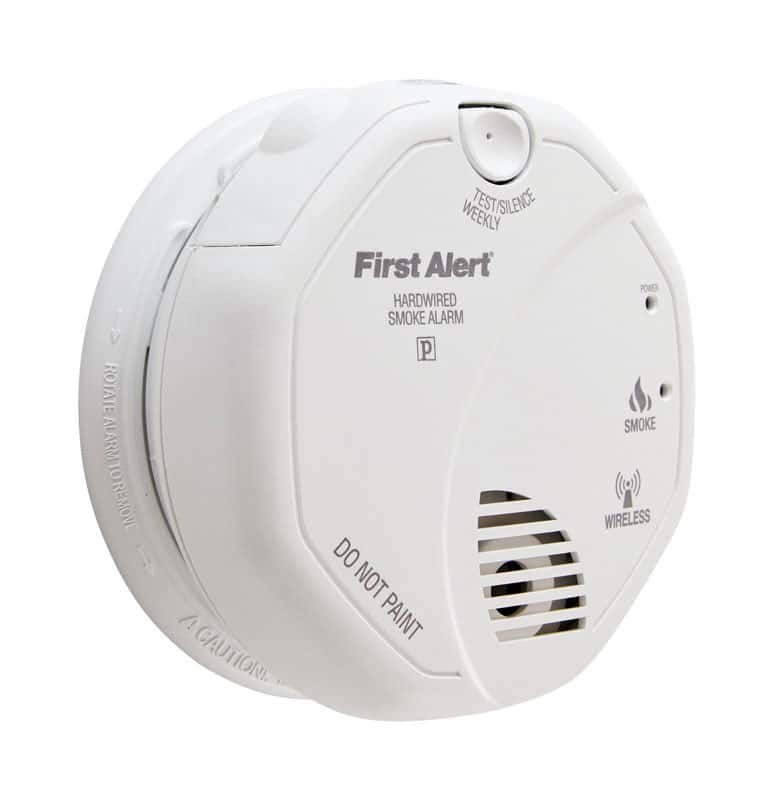 First Alert Hard Wired W Battery Back Up Photoelectric Smoke Fire Detector Ace Hardware