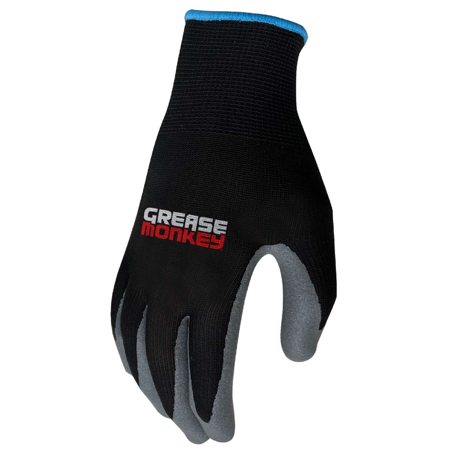 Grease Monkey XL Latex Black/Gray Dipped Gloves Ace Hardware