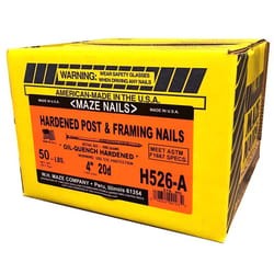 Maze Nails 20D 4 in. Pole Barn Heat Treated Carbon Steel Nail Flat Head 50 lb