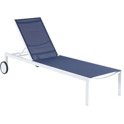 Hanover Windham White Aluminum Frame Modern Chaise Lounge