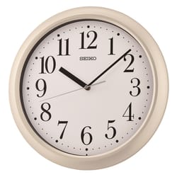 Seiko 12.8 in. L X 12.8 in. W Indoor Classic Analog Wall Clock Glass/Plastic White