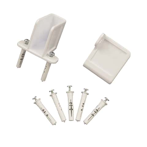 Organized Living Plastic Sidewall Brackets with Trilock Anchors 2 pk