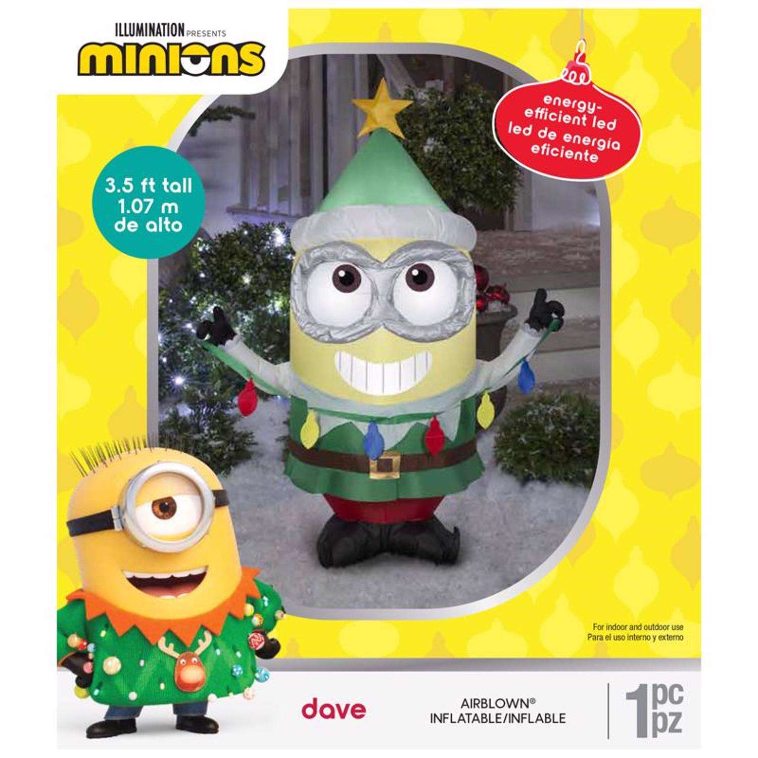 Gemmy Airblown LED Minions 3.5 ft. Dave as Elf Inflatable Ace Hardware