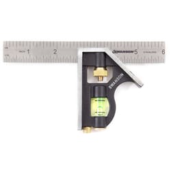 Swanson 3.5 in. L X .625 in. H Stainless Steel Adjustable Combination Square
