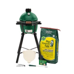 Big Green Egg 13 in. MiniMax EGG Package with Folding Nest Charcoal Kamado Grill and Smoker Green