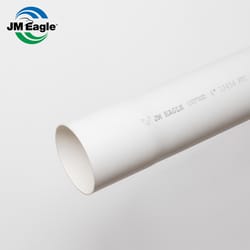 JM Eagle PVC Perforated Sewer and Drain Pipe 4 in. D X 10 ft. L Bell 0 psi