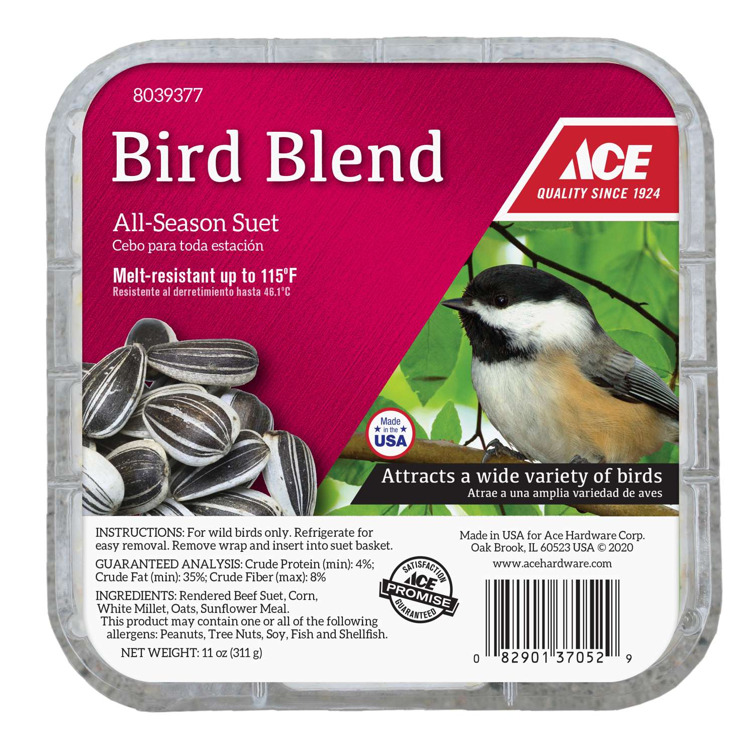 Ace Bird Blend Assorted Species Beef Suet 11 oz Ace Hardware