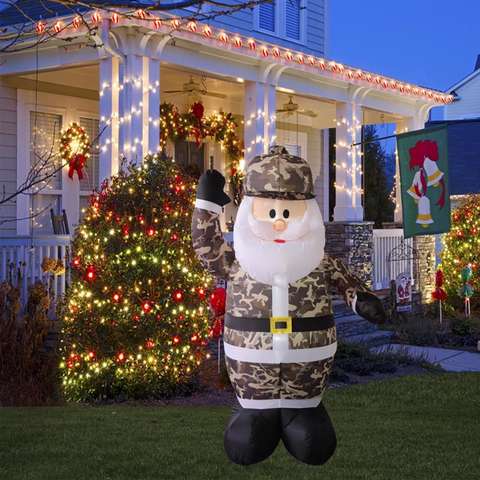Celebrations Camo Santa 6 ft. Inflatable - Ace Hardware