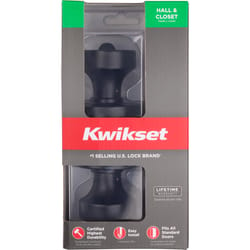 Kwikset Signature Series Pismo Matte Black Knob Right or Left Handed