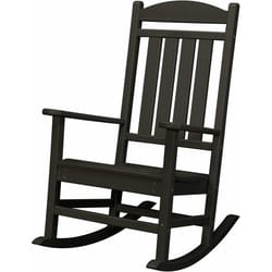 Hanover All Weather Black HDPE Frame Pineapple Cay Rocking Chair
