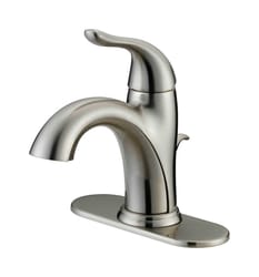 OakBrook Brushed Nickel Modern Single-Handle Bathroom Sink Faucet 4 in.