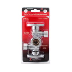 Keeney 3/8 in. Compression in. X 3/8 in. Compression Brass Shut-Off Valve