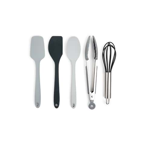 KITCHEN AID 2 Piece Baking Set Utility Whisk And Silicone Spoon Spatula  (Blk/Red)