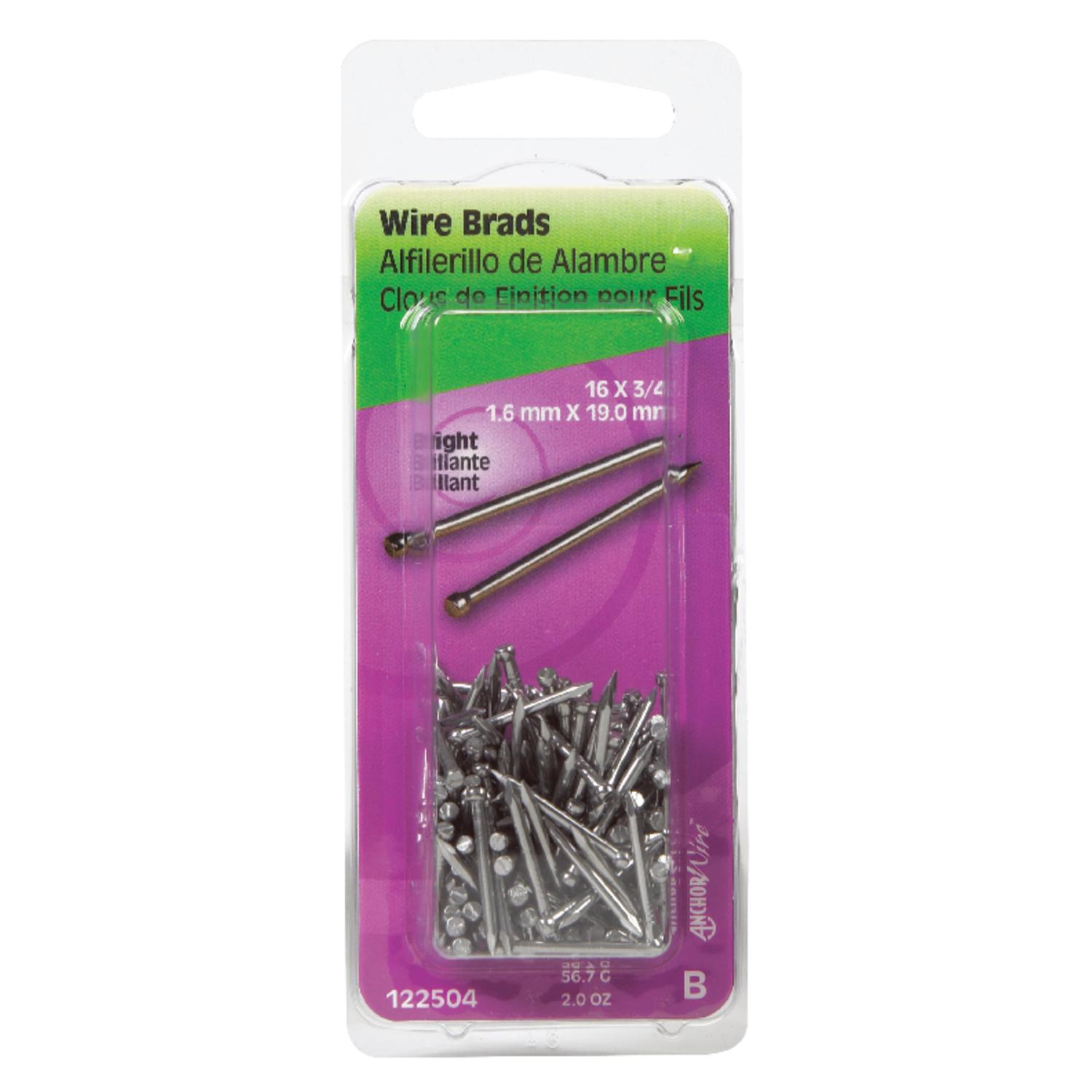 Hillman 16 Ga. X 3/4 In. L Bright Steel Brad Nails 1 Pk 2 Oz - Ace Hardware