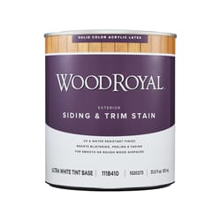 Ace Wood Royal Solid Tintable Flat Ultra White Base Acrylic Latex Siding and Trim Stain 1 qt