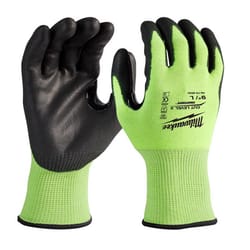Milwaukee Unisex Indoor/Outdoor Dipped Gloves Yellow L 1 pk