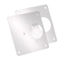 Amerock 3 in. W X 3 in. L Satin Nickel Silver Steel Cabinet Hinge 2 pk