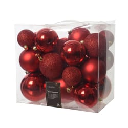 Decoris Red Assorted Shatterproof Ornaments