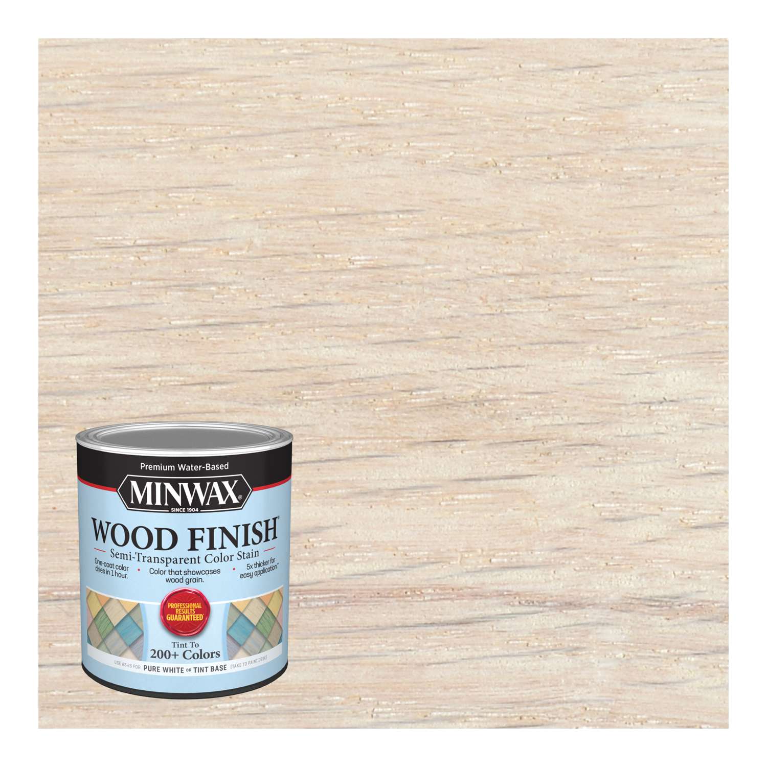 Minwax Wood Finish Water-Based Semi-Transparent Pure White/Tint Base ...