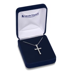 Montana Silversmiths Women's Radiant Faith Cross Silver Necklace Brass Water Resistant