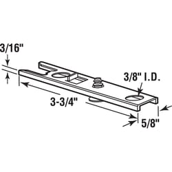 Prime-Line 0.63 in. D X 3.75 in. L Zinc-Plated Silver Steel Bracket 1 pk