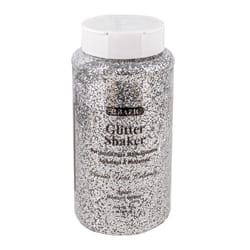 Bazic Products Metallic Silver Glitter Shaker Exterior and Interior 16 oz