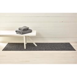 Chilewich 24 in. W X 72 in. L Charcoal/Gray Heathered PVC Vinyl Accent Rug