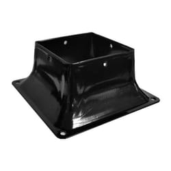 Pylex Base 44 2.625 in. H X 6 in. W X 6 in. L Powder Coated Black Steel Post Base Trim