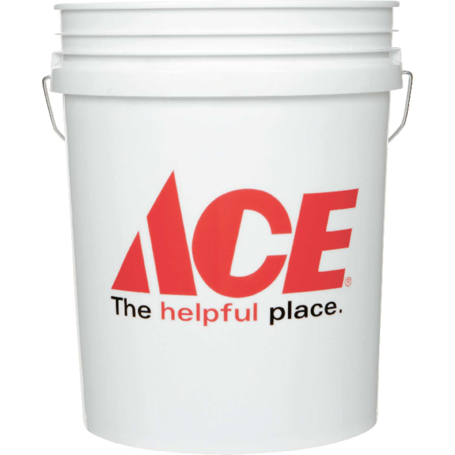 Impact Bucket: 5 gal Bucket Capacity, Plastic, White