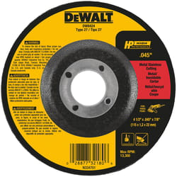 DeWalt High Performance 4-1/2 in. D X 7/8 in. Aluminum Oxide Cut-Off Wheel 1 pc