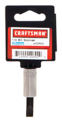 Craftsman 1/4 in. S X 1/4 in. drive S SAE 6 Point Standard Slotted Bit Socket 1 pc