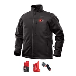 Milwaukee M12 ToughShell M Long Sleeve Unisex Full-Zip Heated Jacket Kit Black