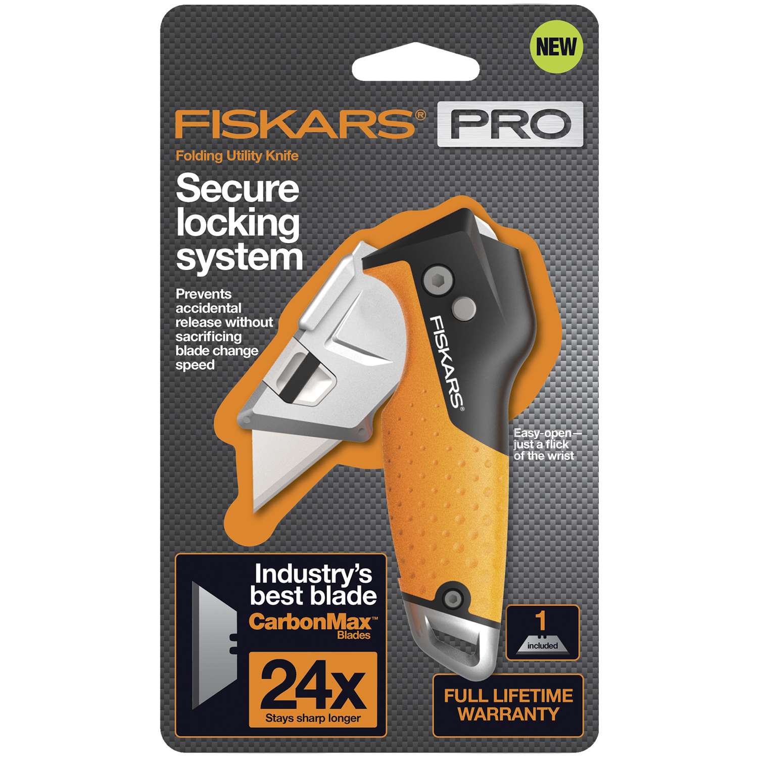 Fiskars Pro 5 in. Folding Pro Utility Knife Orange 1 pk Ace Hardware