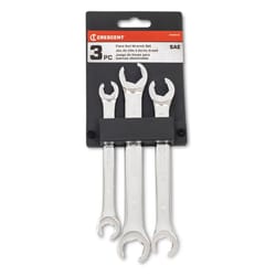 Crescent SAE Flare Nut Wrench Set 7.7 in. L 3 pk