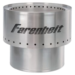 Farenheit Flare 17.5 in. W Stainless Steel Wood Fire Pit