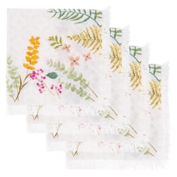 Karma Multicolored Cotton Napkin Set 10 in. L X 10 in. W