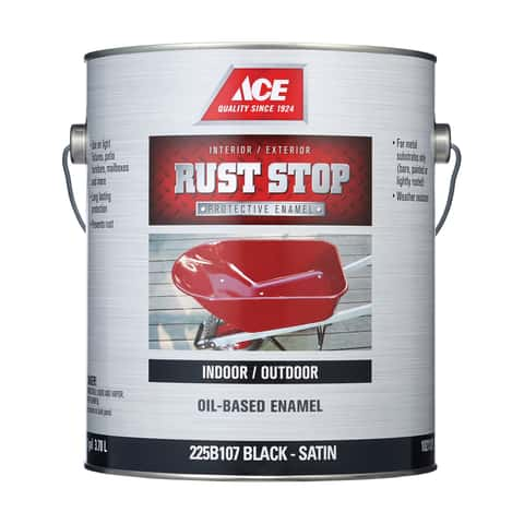 Rust Stop Satin Black Spray Paint 15 oz. [17073] - $6.99 : GS Supply