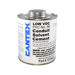 Cantex Clear Conduit Solvent Cement For PVC 1 qt