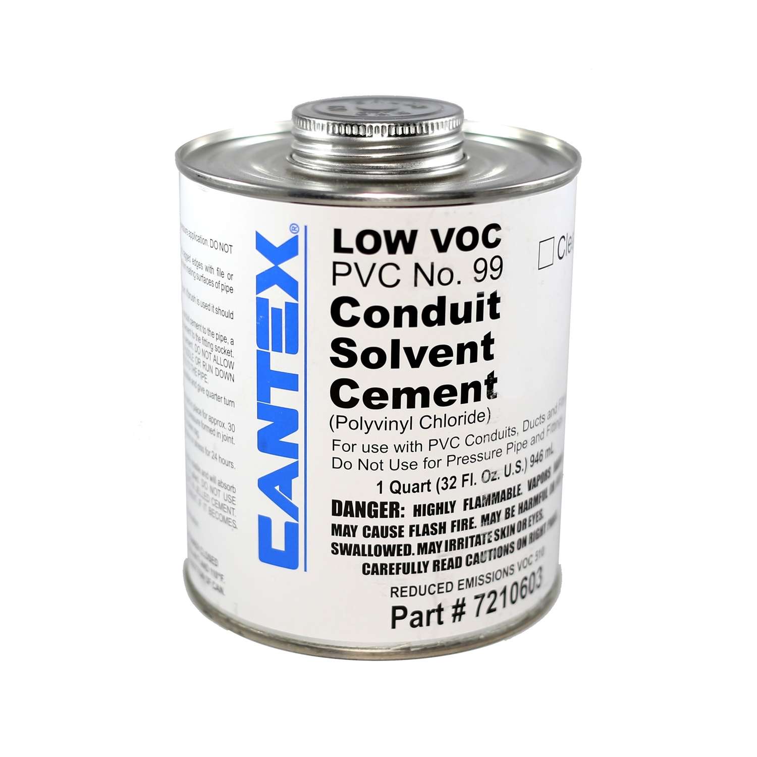 Cantex Clear Conduit Solvent Cement For PVC 1 qt Ace Hardware