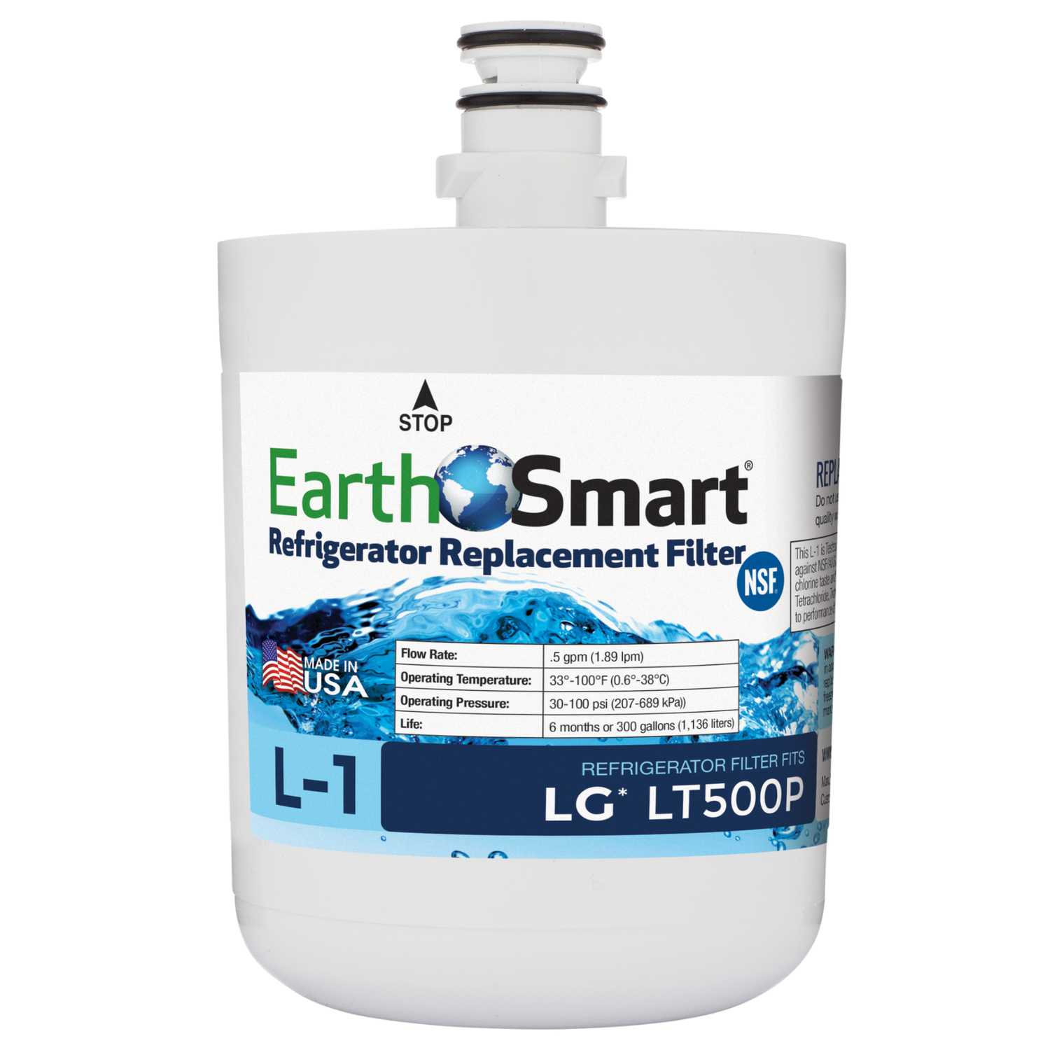 EarthSmart L1 Replacement Filter For Refrigerators 300 gal. Ace Hardware