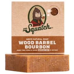 Dr. Squatch Wood Barrel Bourbon Scent Soap Bar 5 oz 1 pk