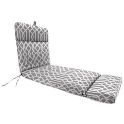 Jordan Manufacturing Gray Geometric Polyester Chaise Cushion 4 in. H X 22 in. W X 72 in. L